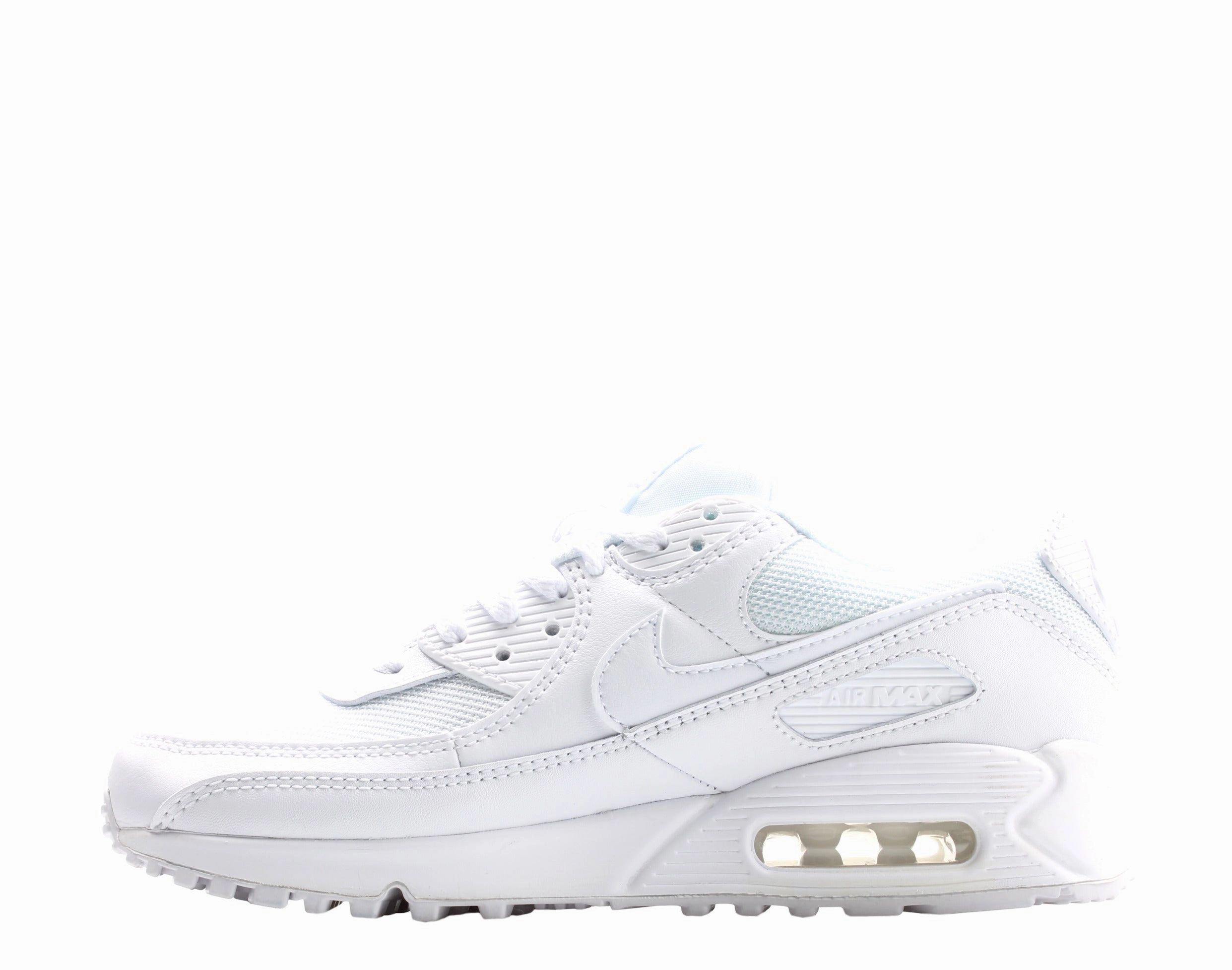 Nike Air Max 90 Triple White/White-Wolf Grey Men's Running Shoes CN8490-100