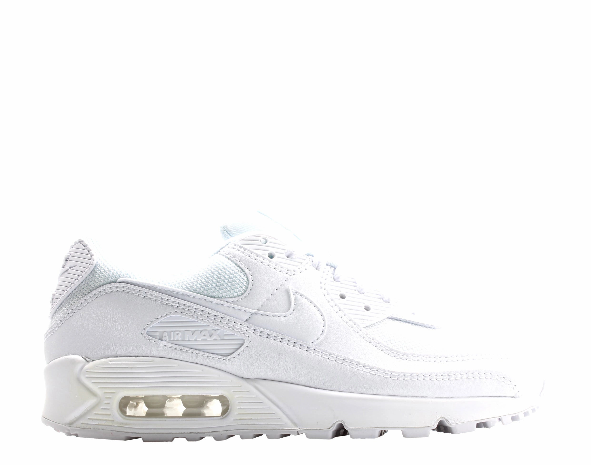 Nike Air Max 90 Triple White/White-Wolf Grey Men's Running Shoes CN8490-100