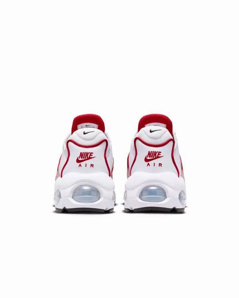 Nike Air Max TW DQ3984-104 Sneakers Unisex White Red Lace Up Casual Shoes NR8437 (White,9)