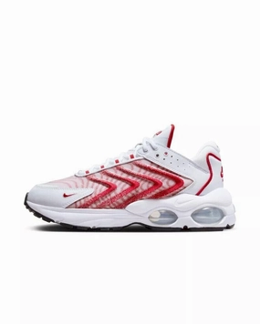Nike Air Max TW DQ3984-104 Sneakers Unisex White Red Lace Up Casual Shoes NR8437 (White,9) Mens Athletic Shoes clearance sale
