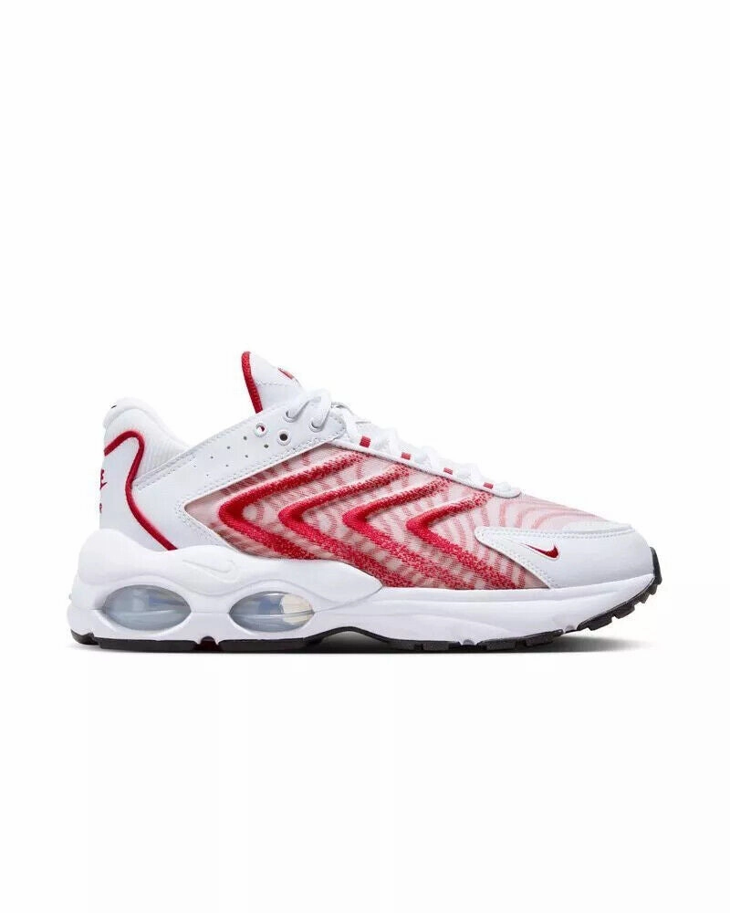 Nike Air Max TW DQ3984-104 Sneakers Unisex White Red Lace Up Casual Shoes NR8437 (White,9)
