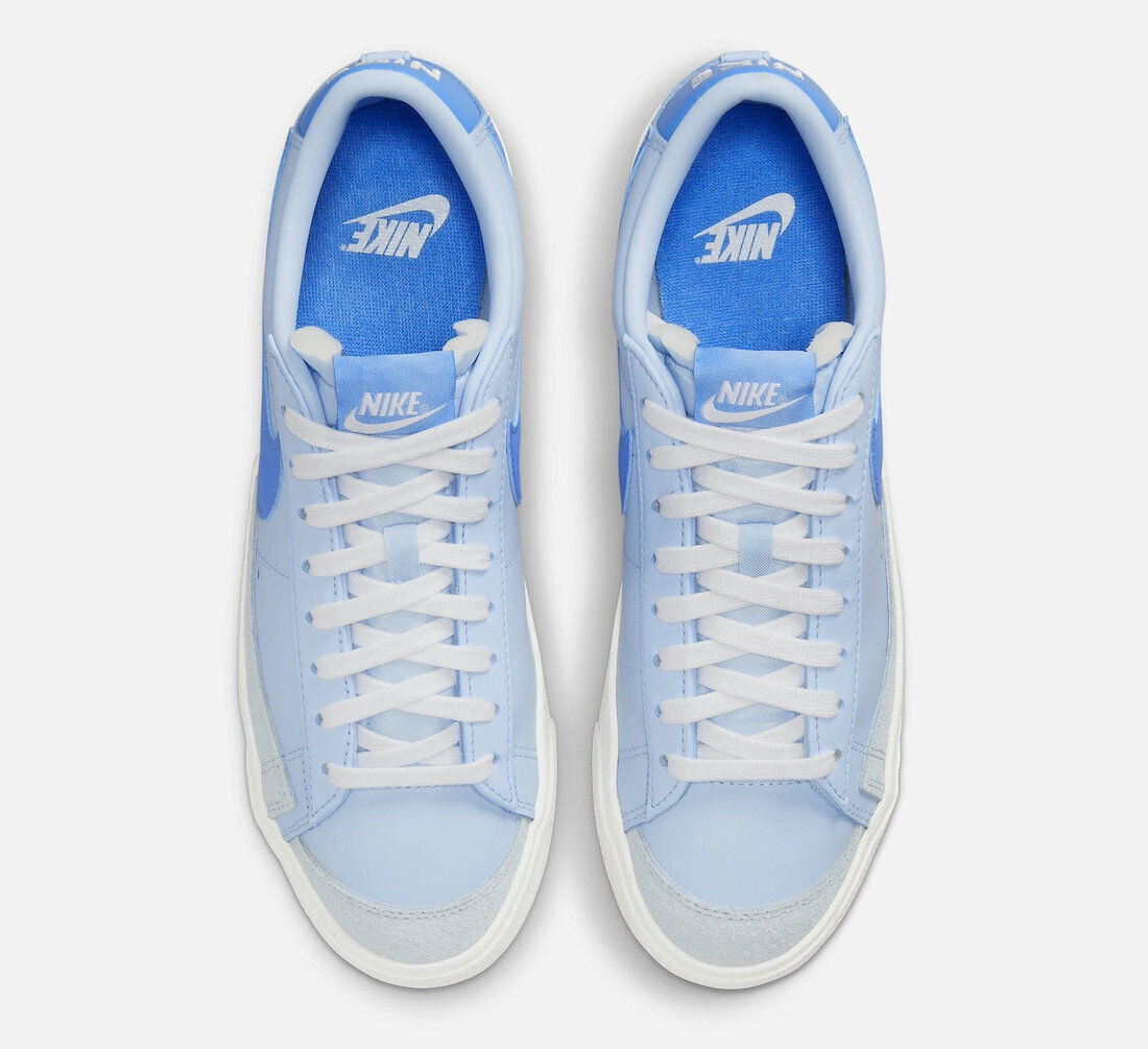 Nike Blazer Low '77 Vintage FD0281-400 Men Celestine Blue/Sail/White Shoes JC994 (8.5)