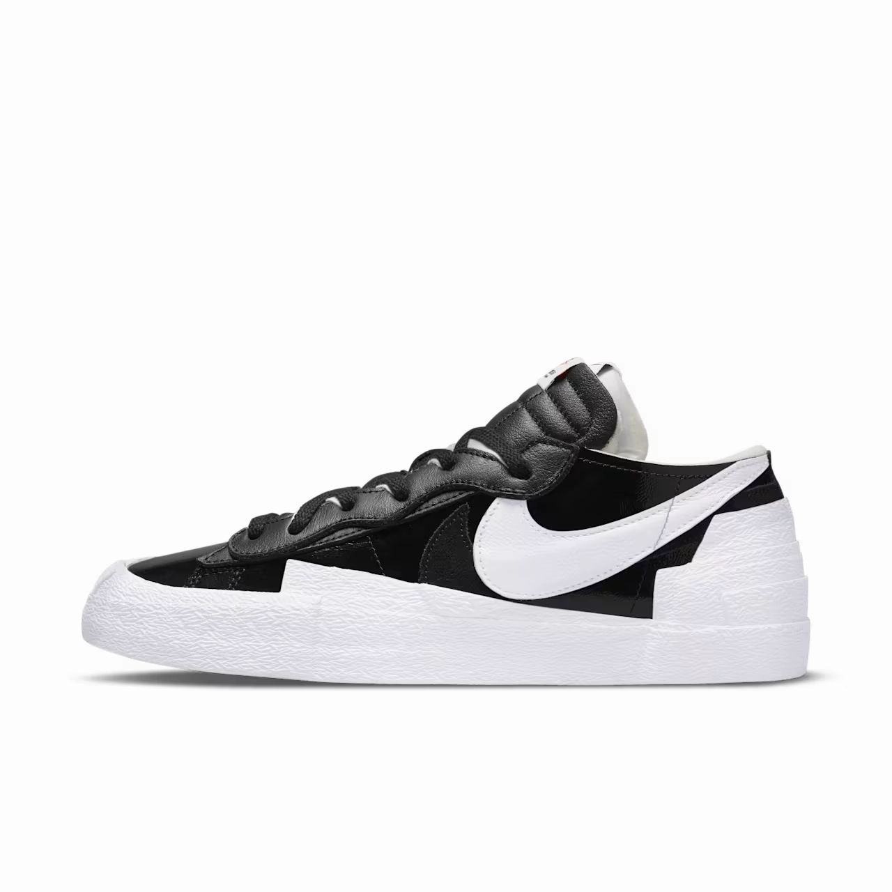 Nike Blazer Low x Sacai DM6443-001 Men's 11 Black Patent Leather Shoes GBNC205