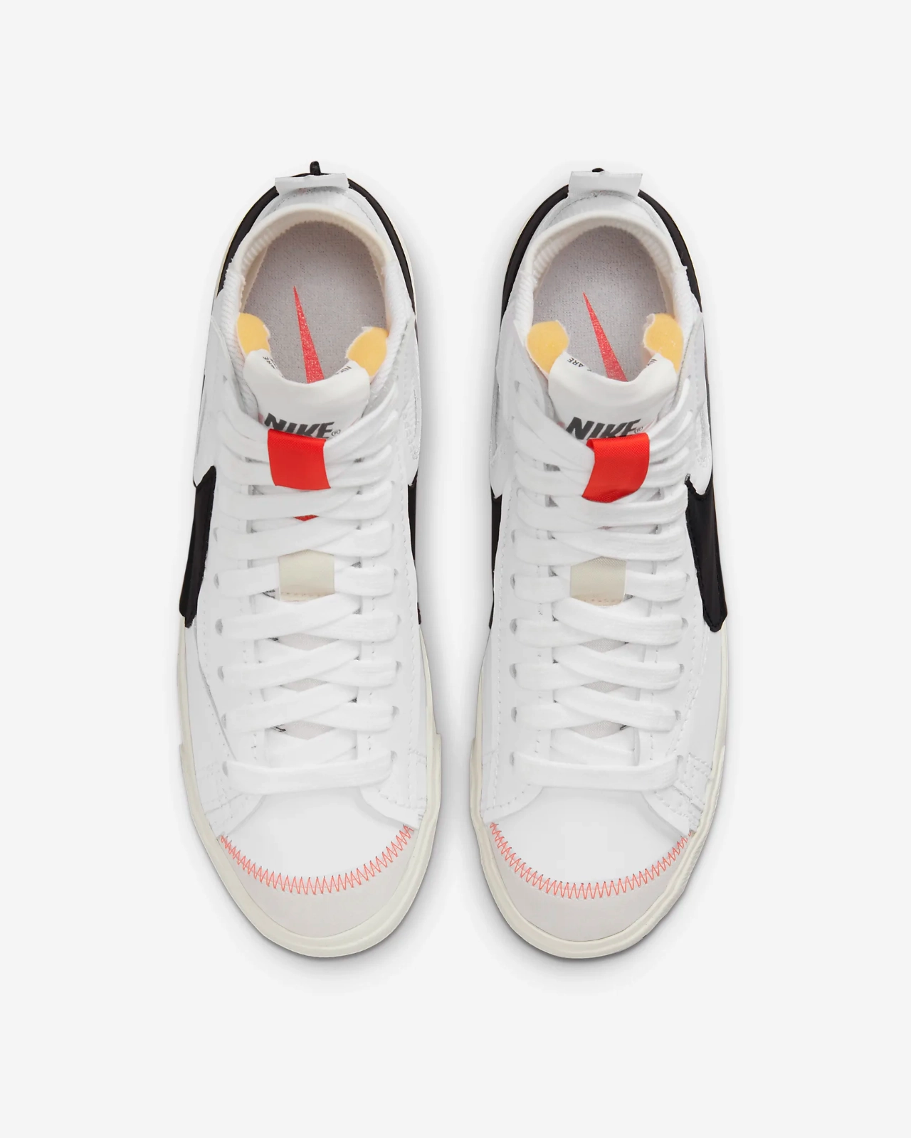 Nike Blazer Mid '77 Jumbo DD3111-100 Sneakers Men's White Black Leather Lace Up