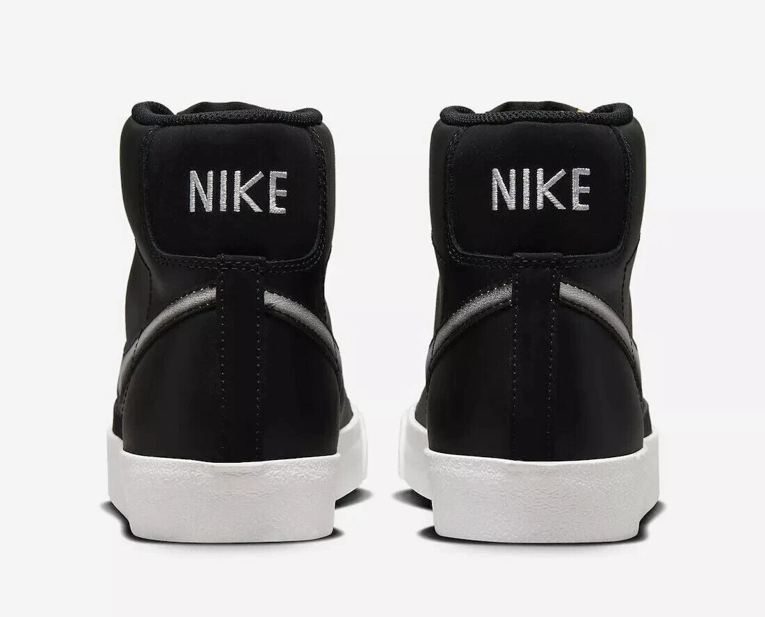 Nike Blazer Mid '77 Vintage FD6924-001 Sneakers Mens Black Leather Lace Up TF757 (Black,11.5)