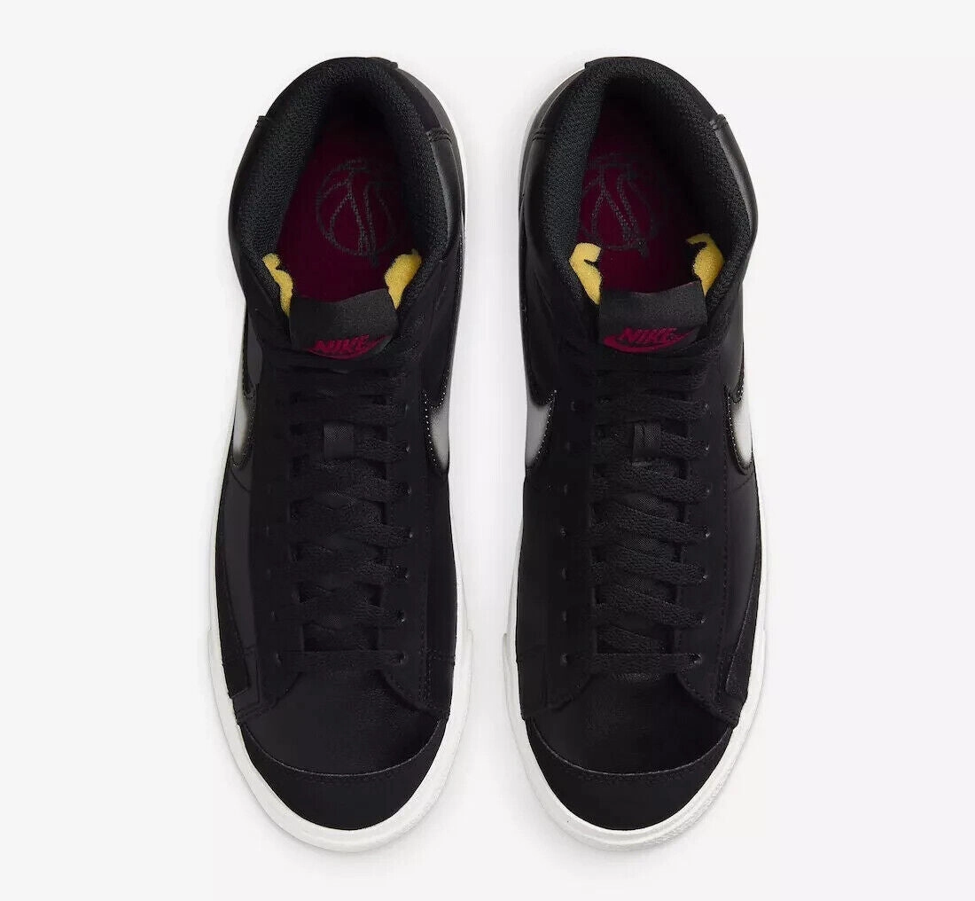 Nike Blazer Mid '77 Vintage FD6924-001 Sneakers Mens Black Leather Lace Up TF757 (Black,11.5)