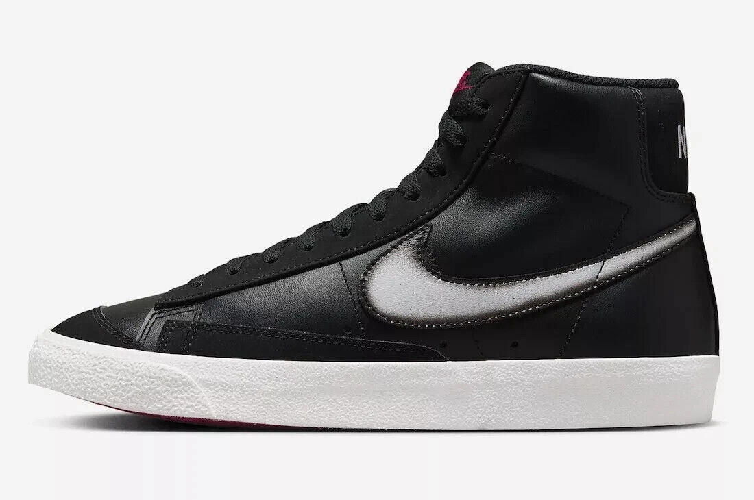 Nike Blazer Mid '77 Vintage FD6924-001 Sneakers Mens Black Leather Lace Up TF757 (Black,11.5)