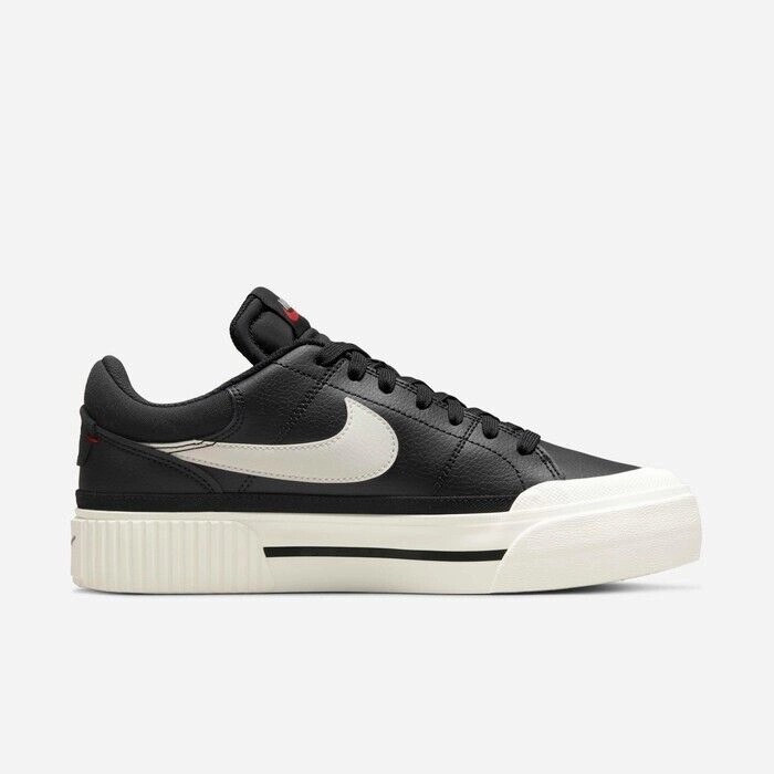 Nike Court Legacy Lift DM7590-001 Sneakers Womens 12 Black Platform Shoes TF6047
