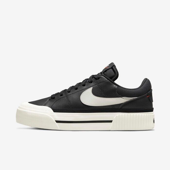Nike Court Legacy Lift DM7590-001 Sneakers Womens 12 Black Platform Shoes TF6047