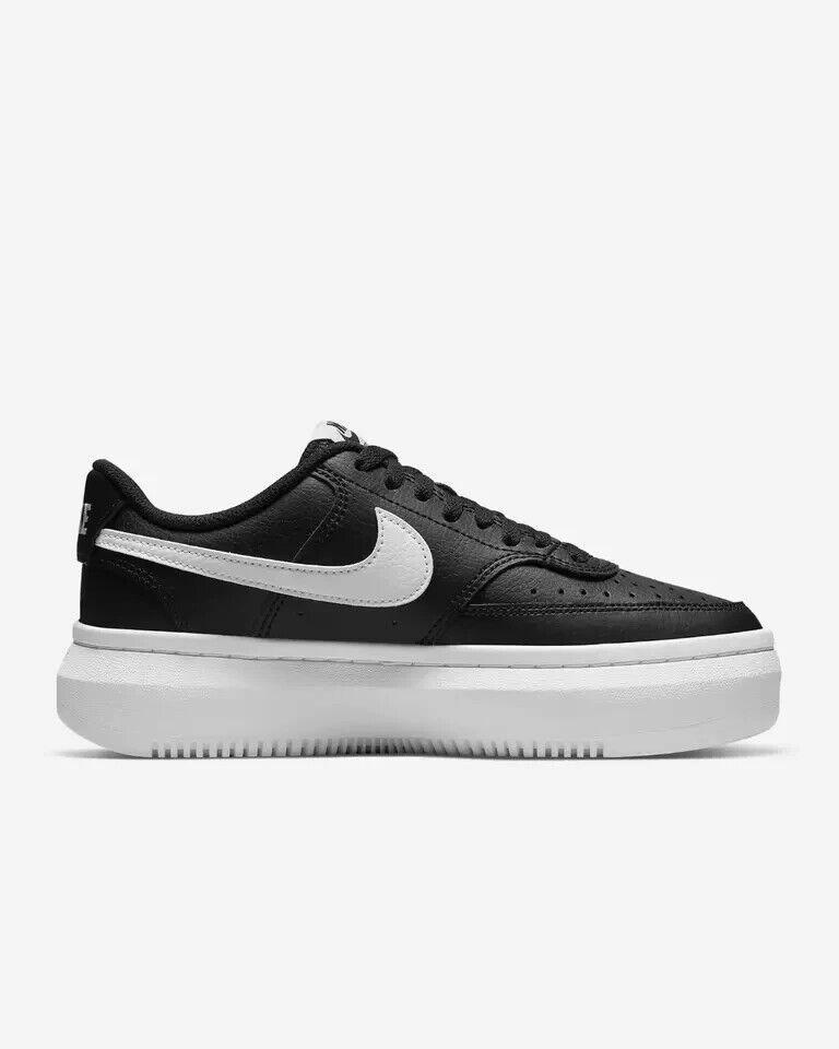 Nike Court Vision Alta DM0113-002 Sneakers Women's Black Leather Low Top Shoes