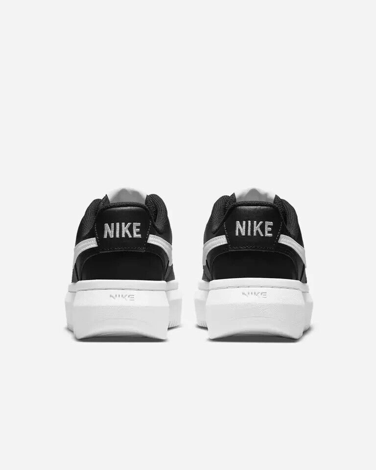 Nike Court Vision Alta DM0113-002 Sneakers Women's Black Leather Low Top Shoes