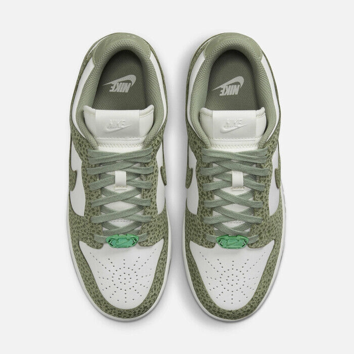 Nike Dunk Low FV6516-300 Sneakers Women's Oil Green Leather Lifestyle Shoes PSS1 (Green,11.5)