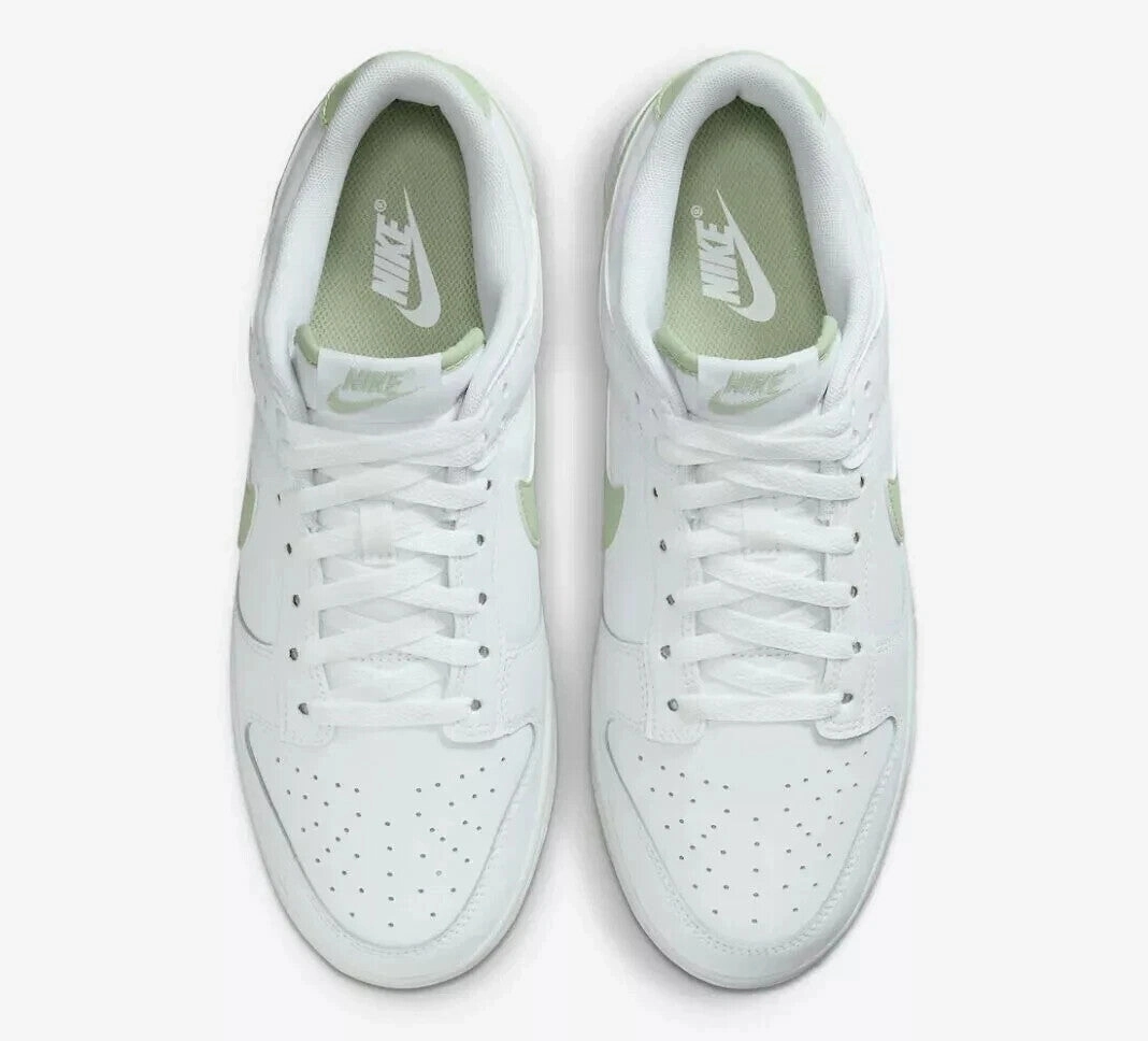 Nike Dunk Low Honeydew DV0831-105 Men's White Leather Lifestyle Shoes GBNC144 (White,10)