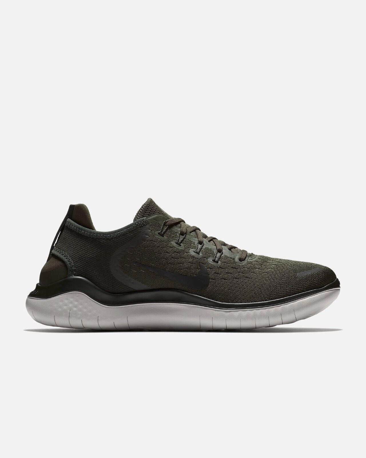 Nike Free Run 2018 942836-300 Sneakers Mens 9.5 Cargo Khaki Running Shoes TF5353 (Green,9.5)