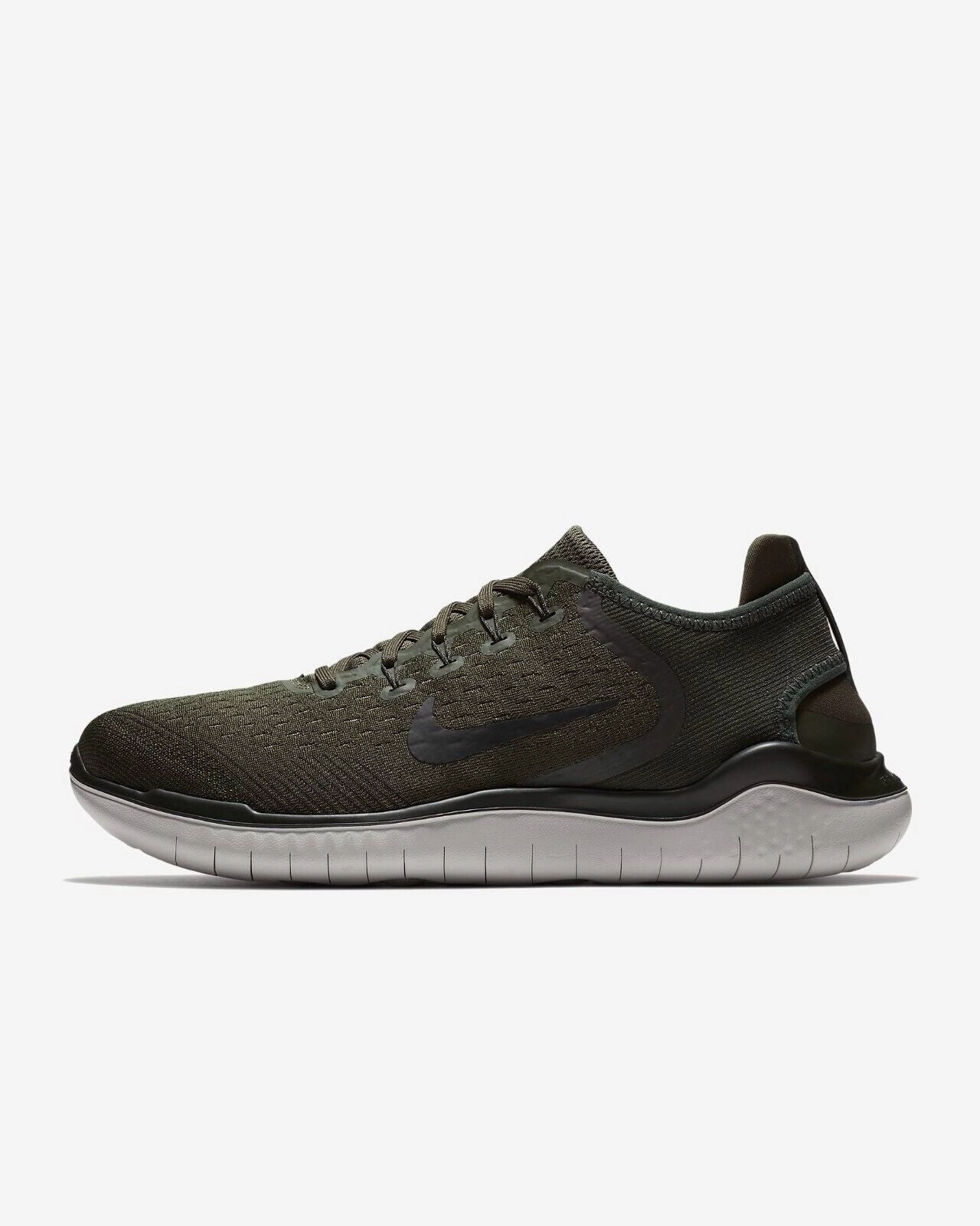Nike Free Run 2018 942836-300 Sneakers Mens 9.5 Cargo Khaki Running Shoes TF5353 (Green,9.5)