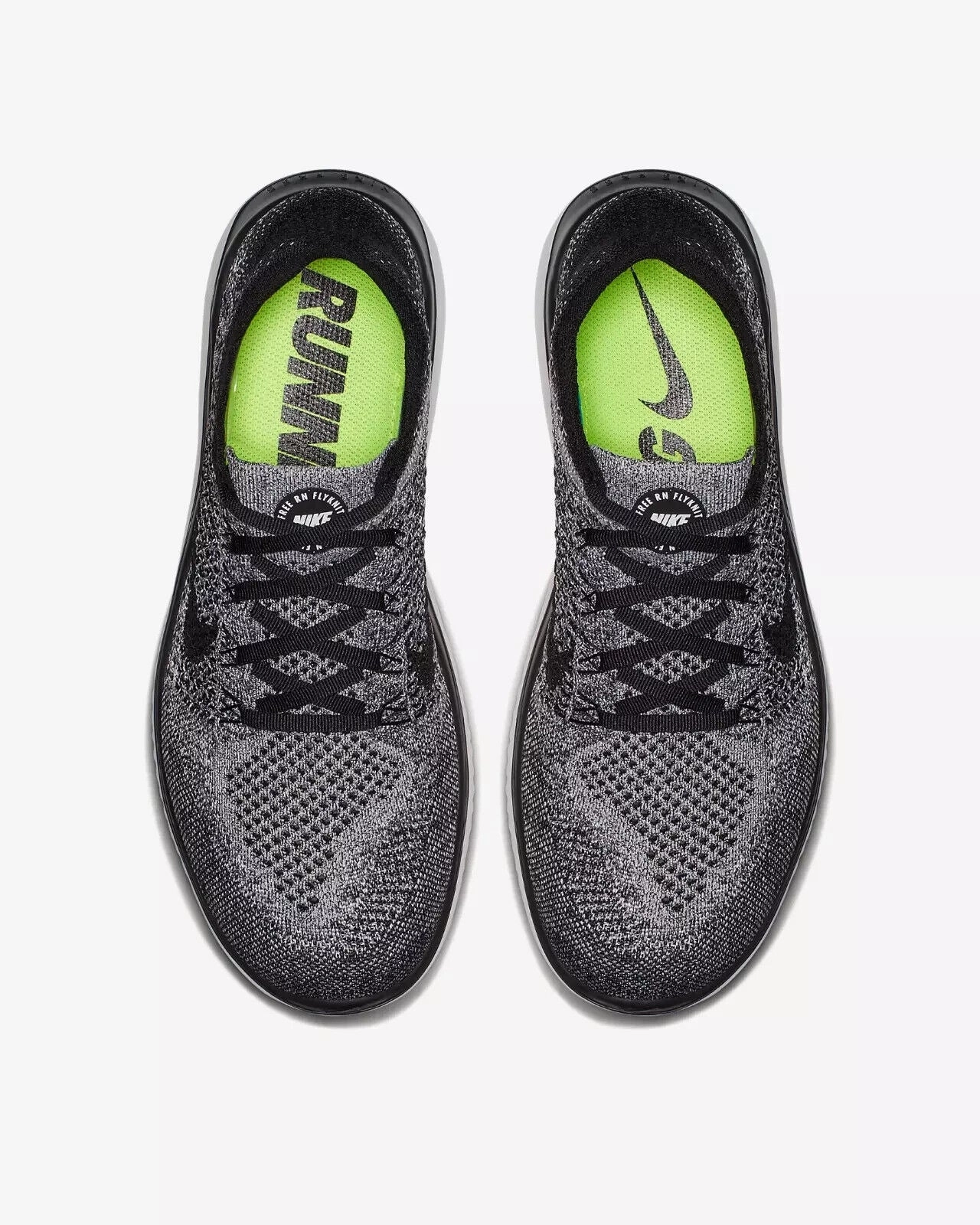 Nike Free Run Flyknit 2018 942838-101 Men's US 8.5 Gray Running Shoes GBNC202