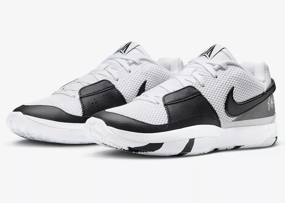 Nike Ja 1 Scratch 2.0 FQ4796-101 Sneaker Mens White Black Basketball Shoes FD773 (White,13)