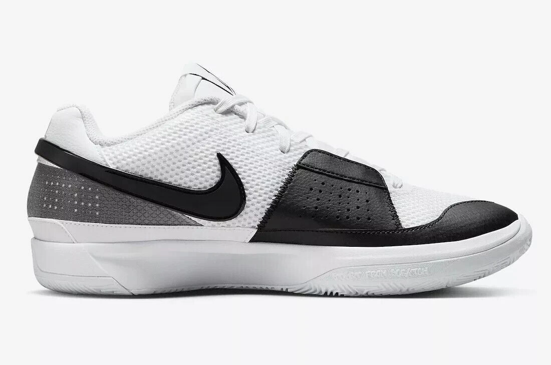 Nike Ja 1 Scratch 2.0 FQ4796-101 Sneaker Mens White Black Basketball Shoes FD773 (White,13)