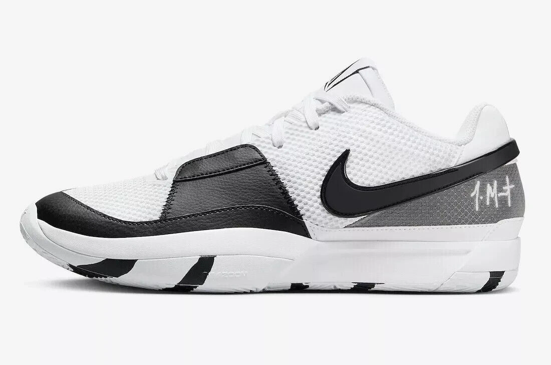 Nike Ja 1 Scratch 2.0 FQ4796-101 Sneaker Mens White Black Basketball Shoes FD773 (White,13) Mens Athletic Shoes clearance sale