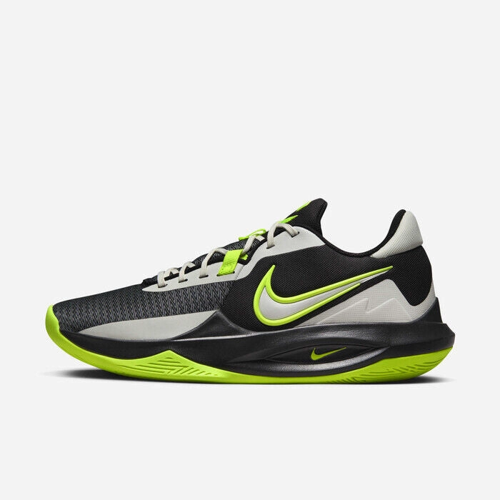 Nike Precision 6 DD9535-009 Sneaker Mens Black Volt Herringbone Basketball Shoes