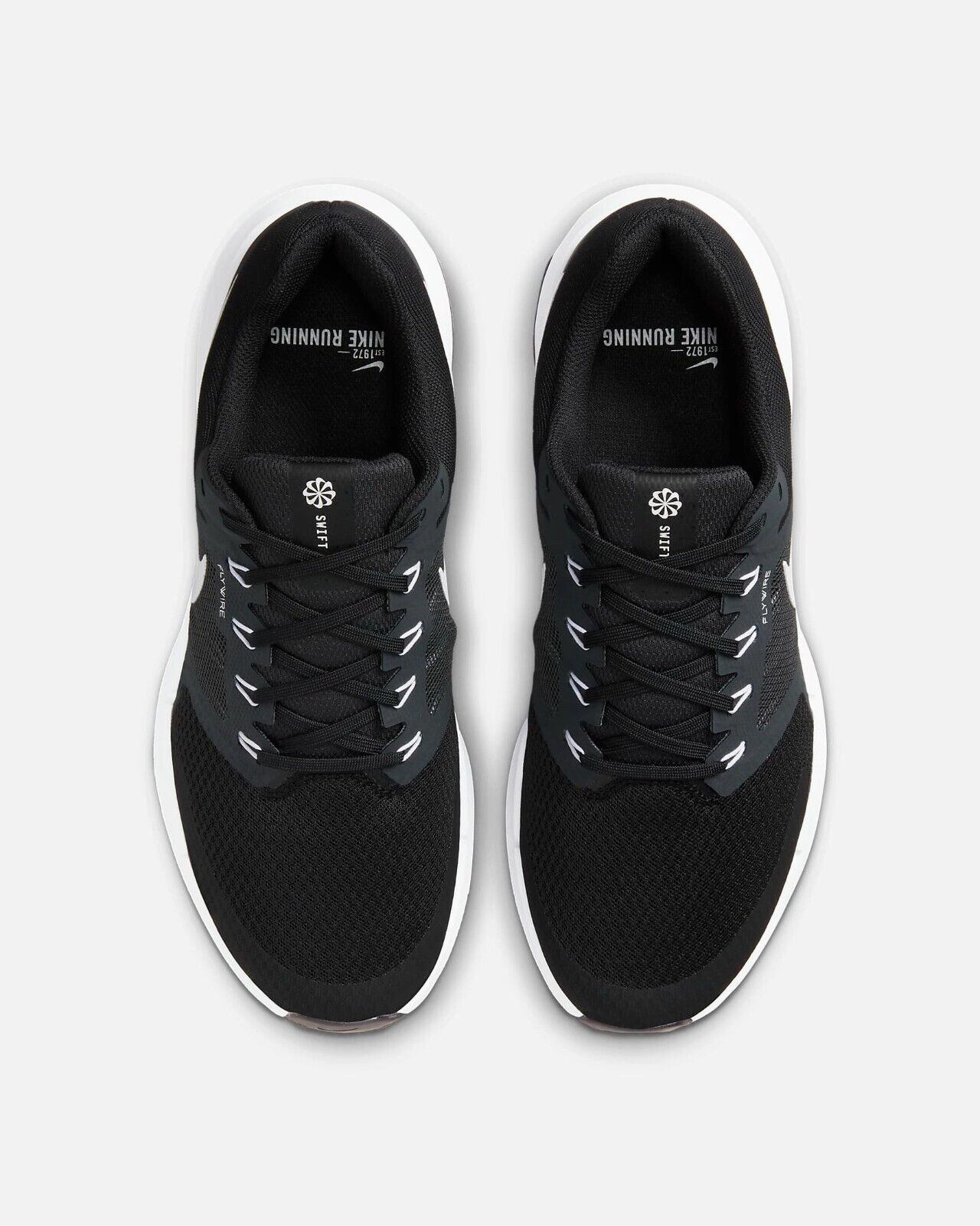 Nike Run Swift 3 DR2695-002 Sneaker Men's Black White Lace Up Road Running Shoes