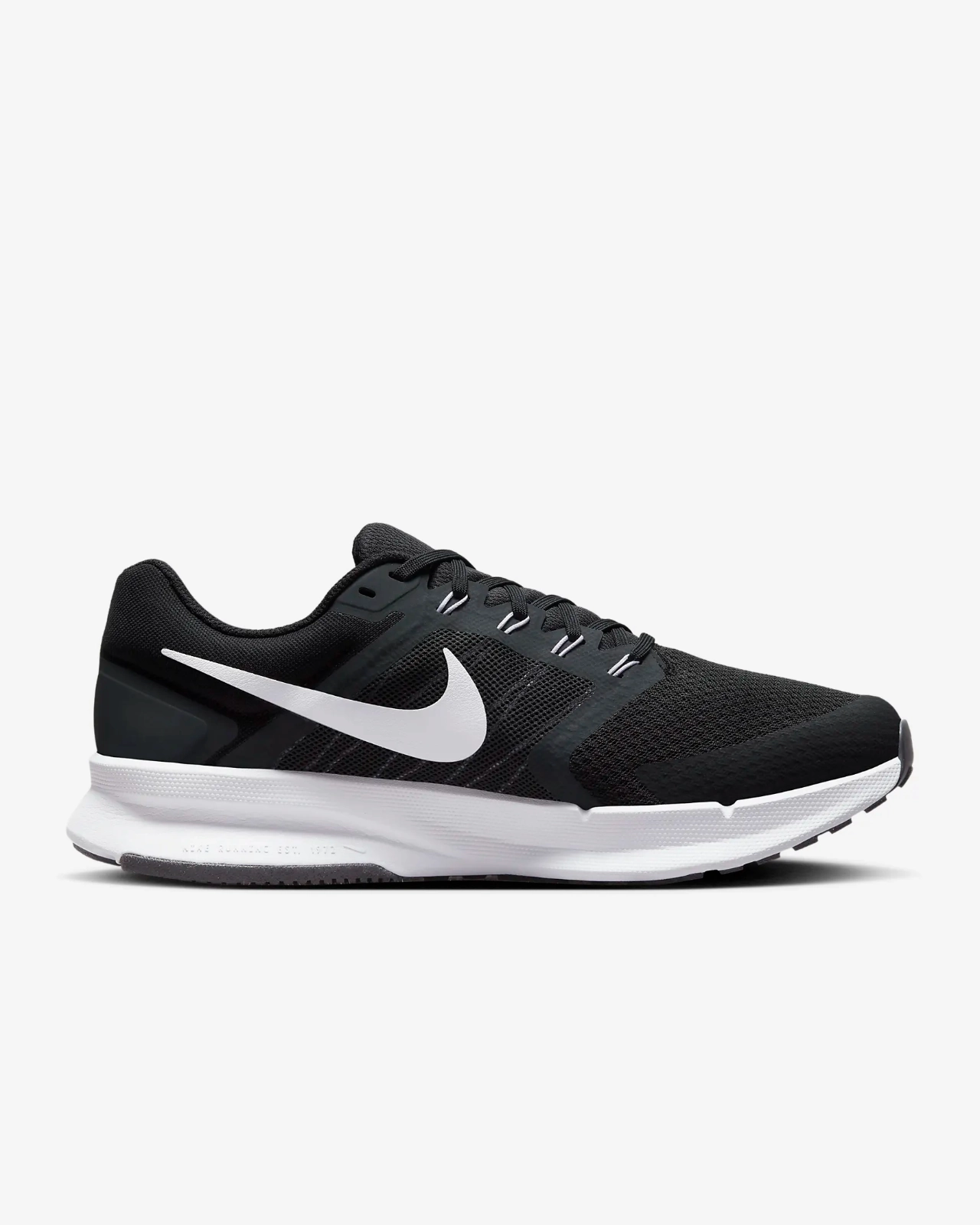 Nike Run Swift 3 DR2695-002 Sneaker Men's Black White Lace Up Road Running Shoes