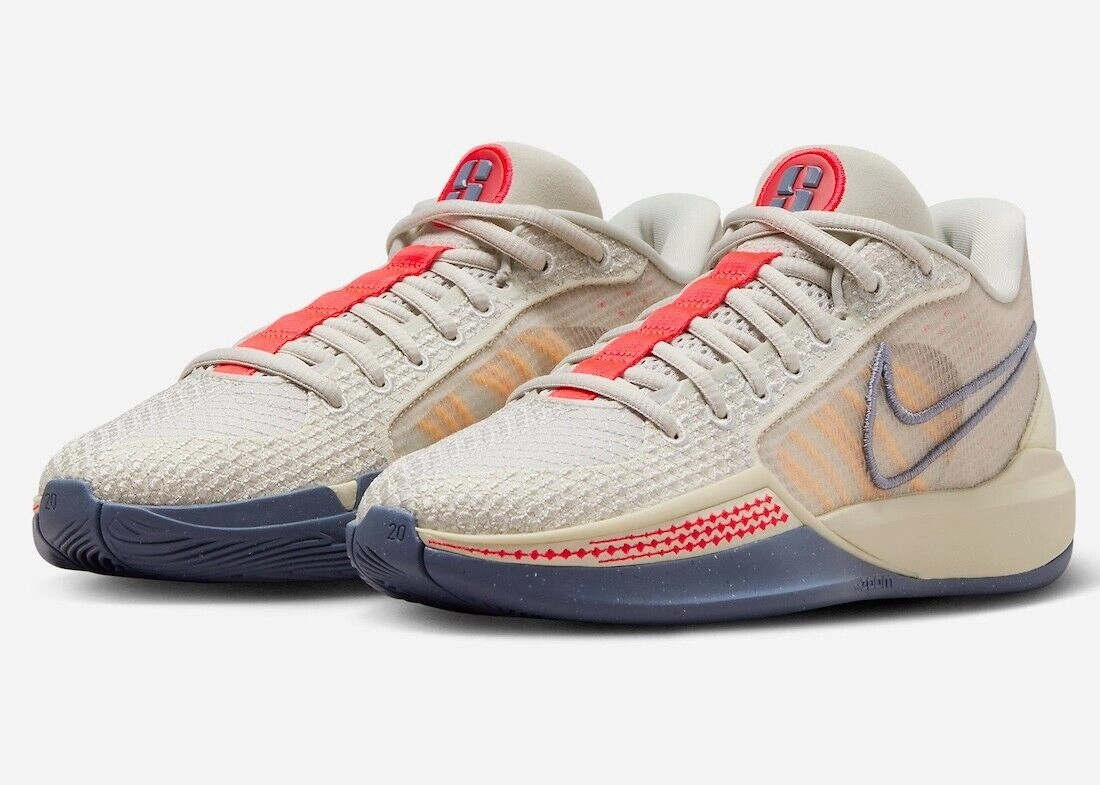 Nike Sabrina 1 FQ3381-002 Sneakers Women's Light Bone Basketball Shoes TF5620 (Beige,6.5)