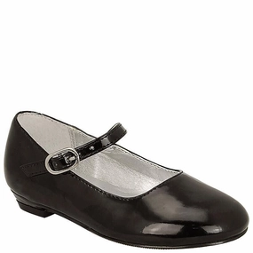 Nina Lil Seeley Flat Girls US 9.5 Black Patent Leather Mary Jane Shoes KHD422 Girls Athletic Shoes on sale