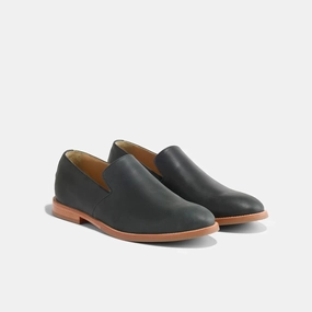 Nisolo Rio Loafers Men's 8 Black Leather Round Toe Slip-On Casual Shoes KHD1240 Mens Athletic Shoes clearance sale