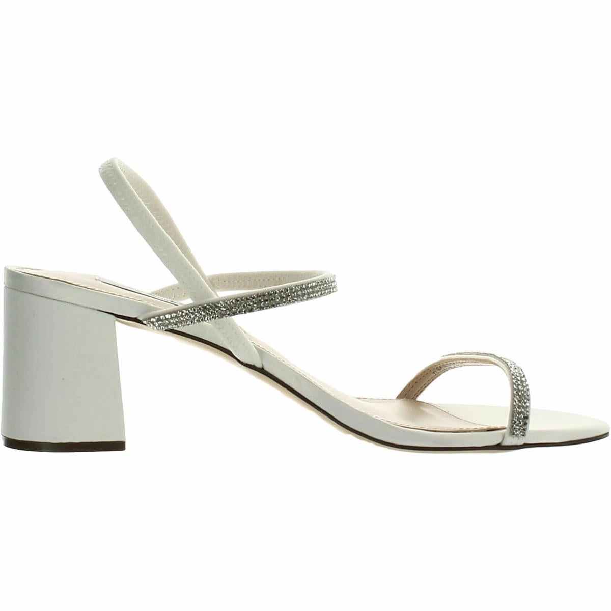Nissy-LS Womens Satin Rhinestone Block Heel