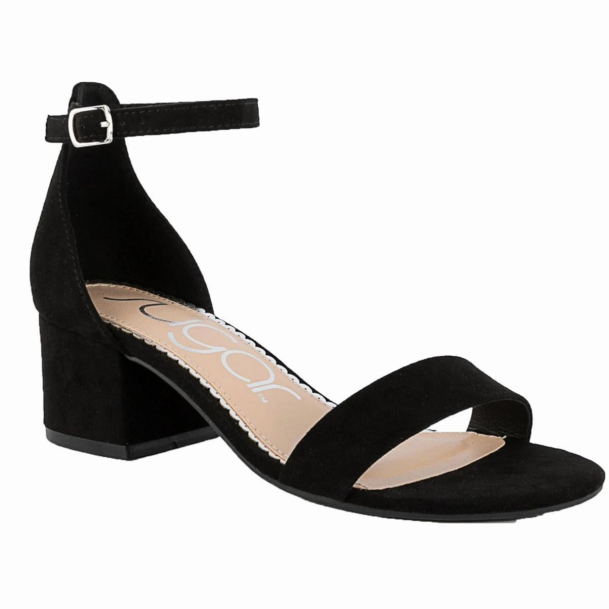 Noelle 7 Womens Faux Suede Block Heel Ankle Strap