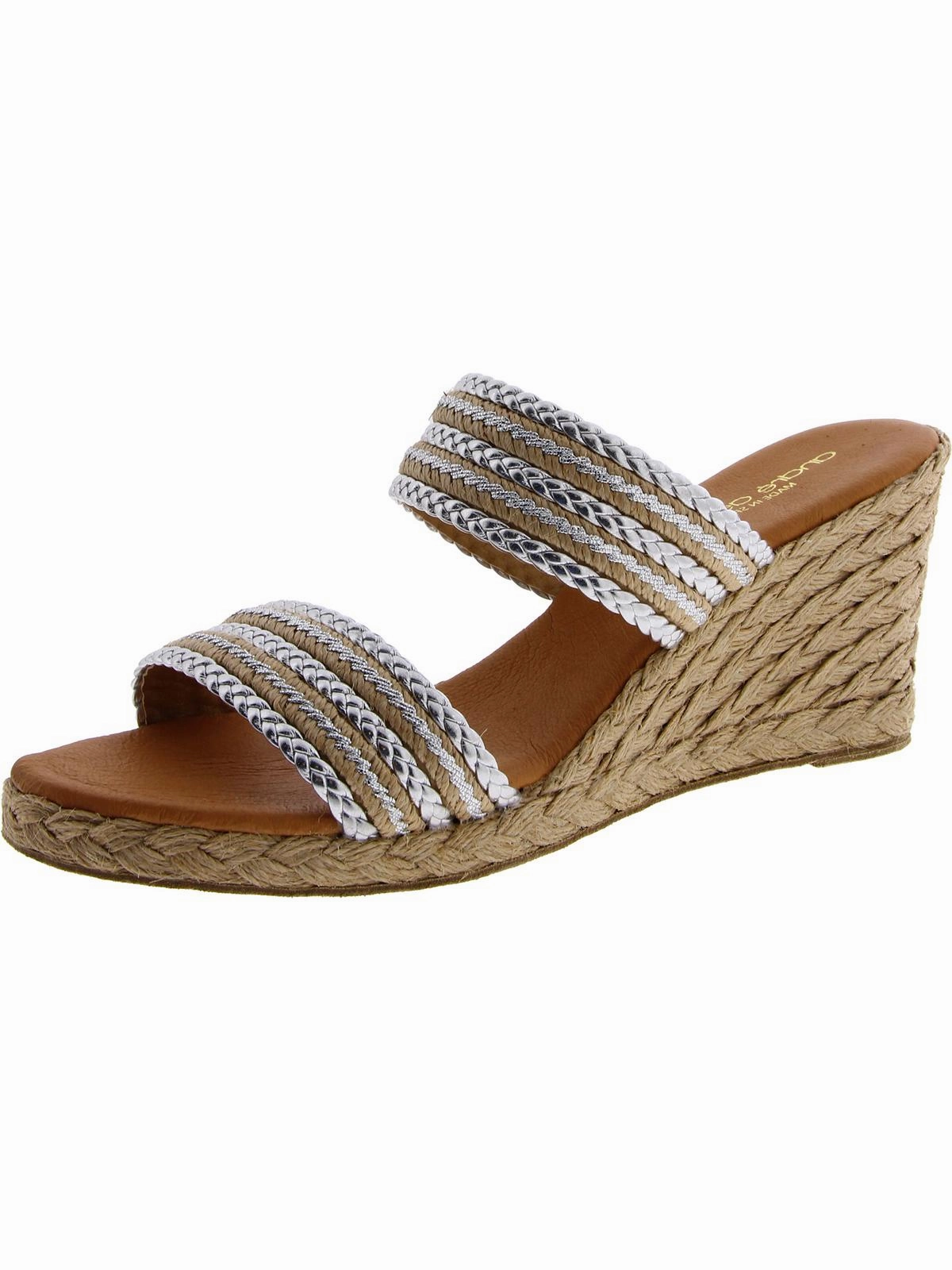 Nolita Raffia Womens Espadrille Slip On Wedge Sandals