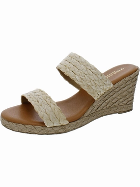 Nolita Raffia Womens Espadrille Slip On Wedge Sandals Lightweight Womens Sandals discount