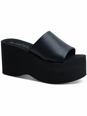 Nylaap Womens Faux Leather Slip On Wedge Sandals Womens Summer Sandals online