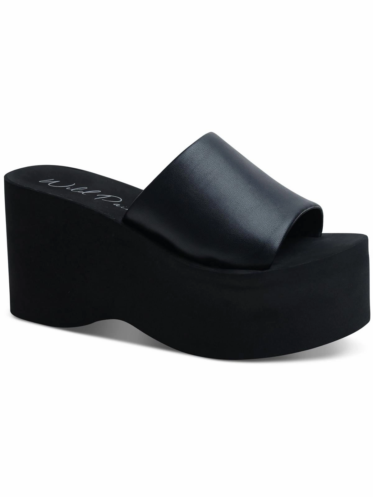 Nylaap Womens Faux Leather Slip On Wedge Sandals Womens Summer Sandals online