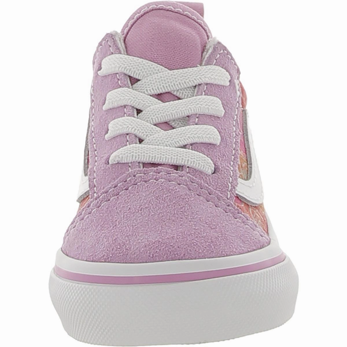 Old Skool Elas Girls Leather Toddler Casual and Fashion Sneakers