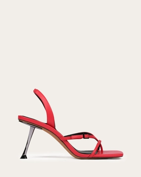 OLYSSA HIGH HEEL SANDALS HOT PINK LEATHER Womens Sandals on sale