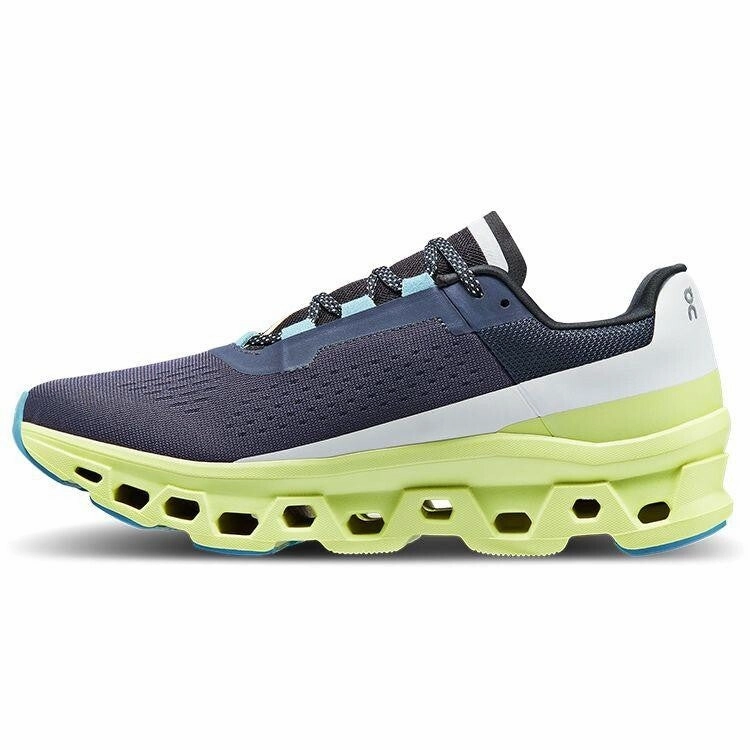 On Cloudmonster 61.98244 Sneaker Men's Iron Hay Lace-Up Lifestyle Running Shoes