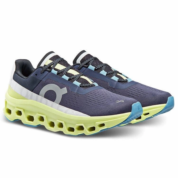On Cloudmonster 61.98244 Sneaker Men's Iron Hay Lace-Up Lifestyle Running Shoes