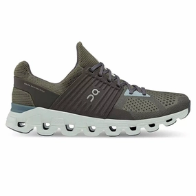 On Cloudswift 41.98461 Sneakers Men's Olive Thorn Lace-Up Athletic Running Shoes Mens Athletic Shoes clearance sale