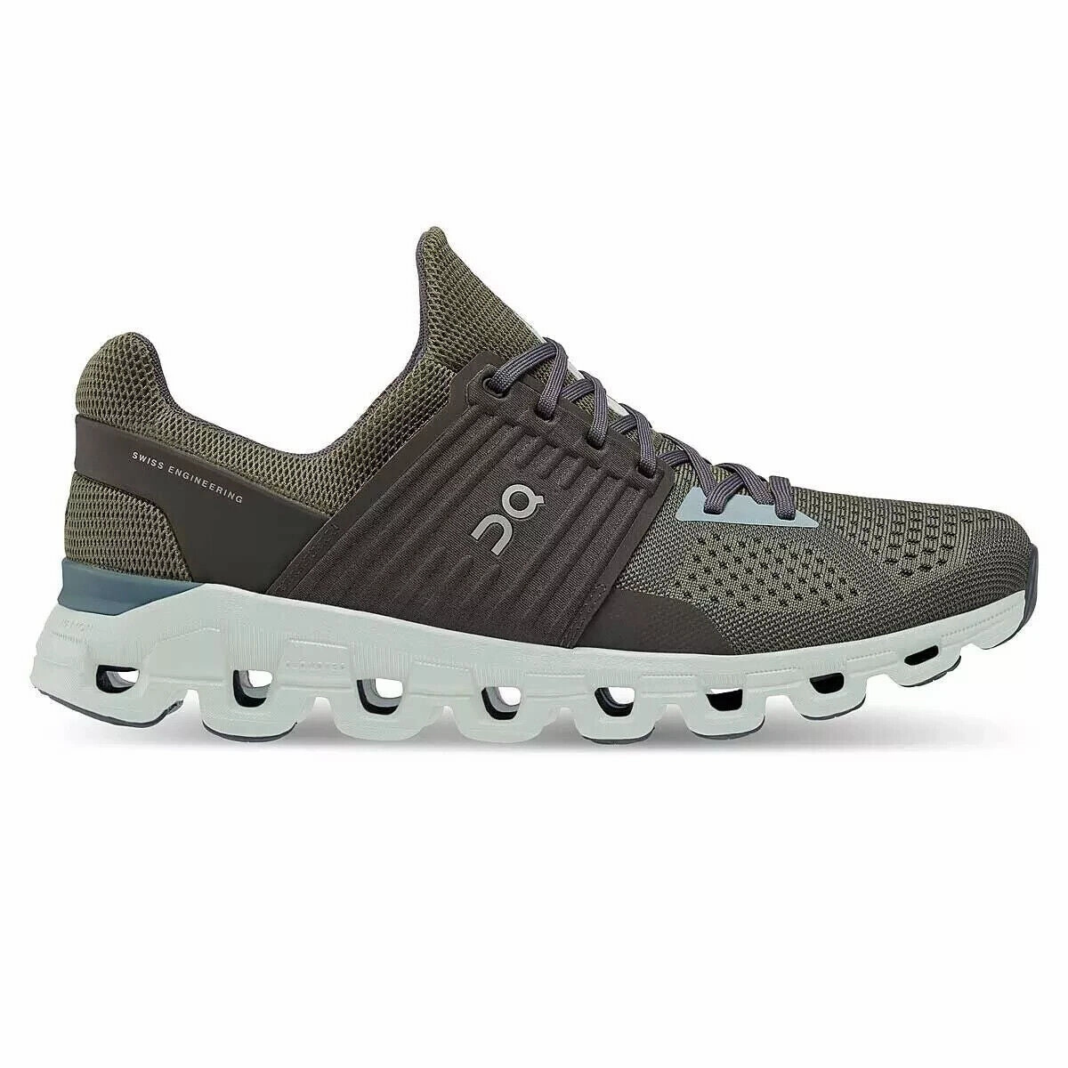 On Cloudswift 41.98461 Sneakers Men's Olive Thorn Lace-Up Athletic Running Shoes Mens Athletic Shoes clearance sale