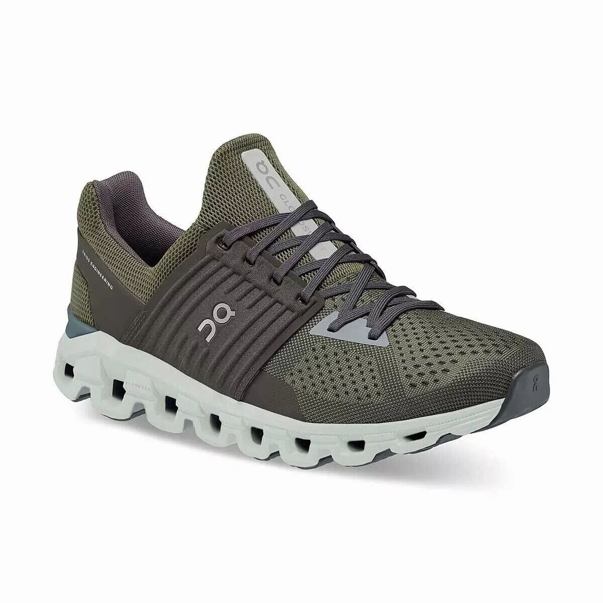 On Cloudswift 41.98461 Sneakers Men's Olive Thorn Lace-Up Athletic Running Shoes
