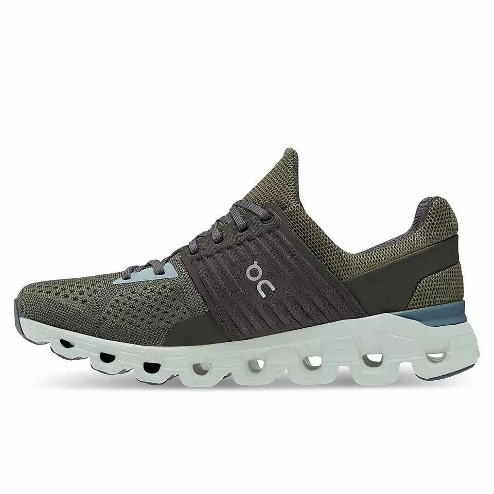 On Cloudswift 41.98461 Sneakers Men's Olive Thorn Lace-Up Athletic Running Shoes