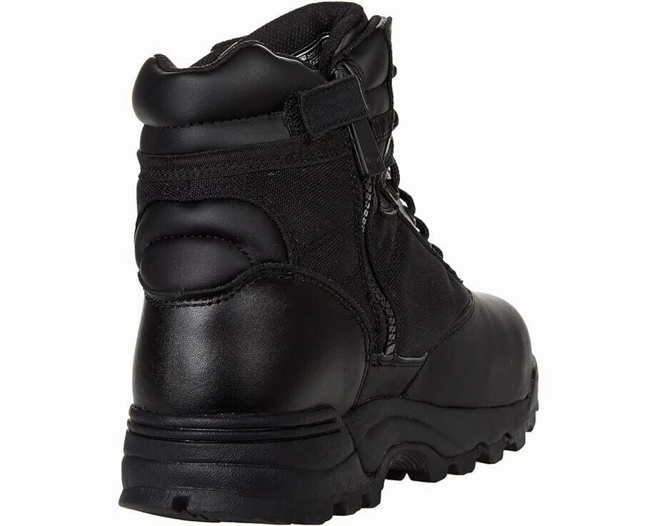 Original S.W.a.T. Classic 6 Men's 4 Black Leather Safety Toe Work Boots ZPO2457