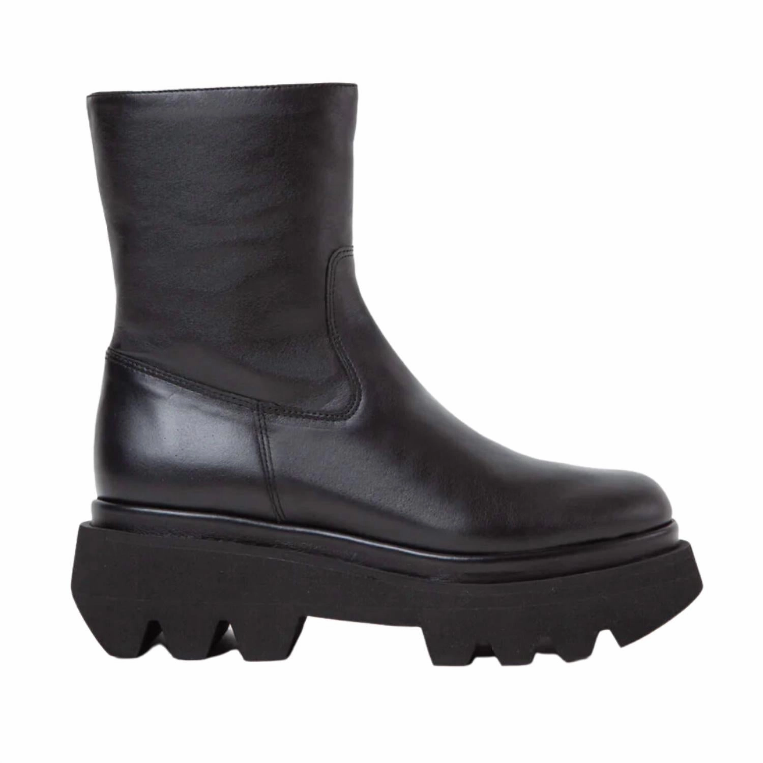 Osian Leather Ankle Boot In Iris Black Womens Winter & Rain Boots online