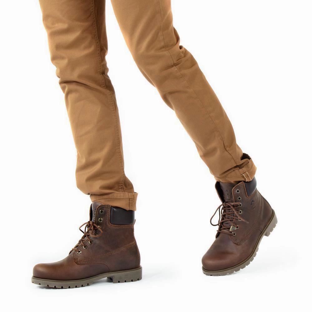 Panama Jack 03 C8 Mens Brown Boots Waterproof Leather Laces Hiking Ankle Chukka