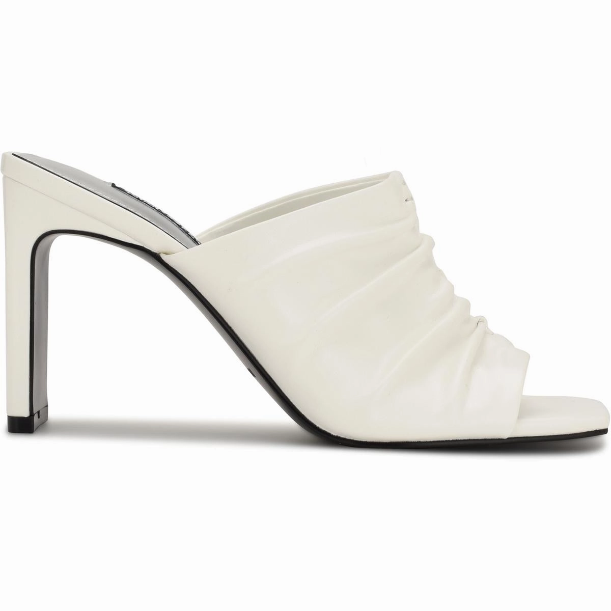 PEARY3 Womens Laceless Faux Leather Mule Sandals