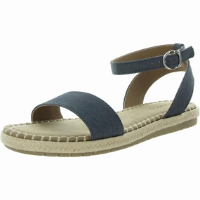 Peggyy Womens Denim Manmade Espadrilles Womens Beach Sandals special deal