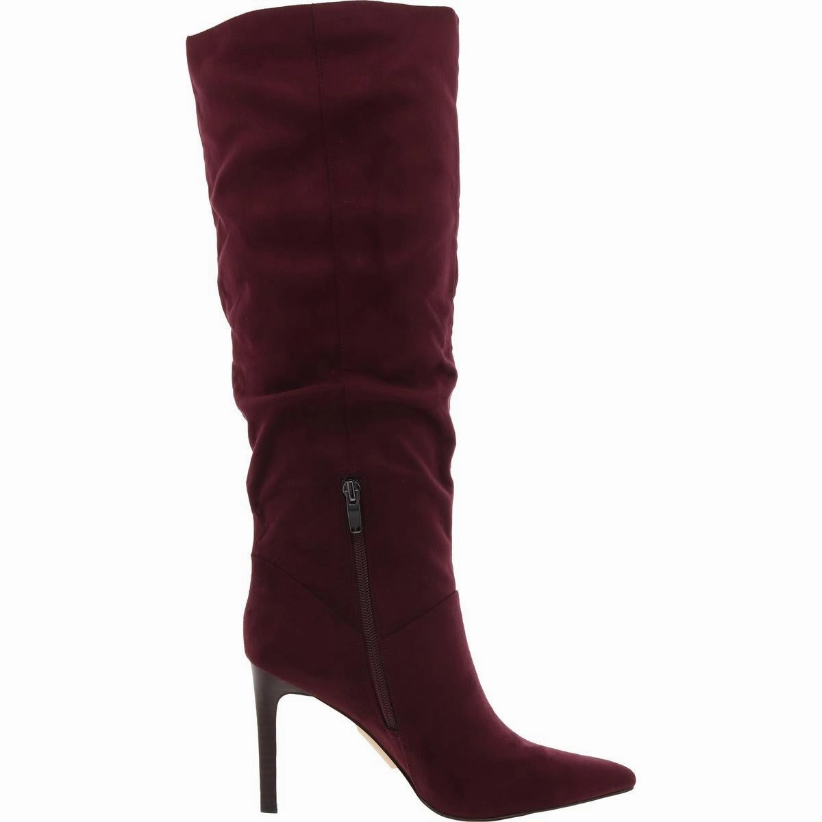 Perino  Womens Zipper Faux Suede Knee-High Boots