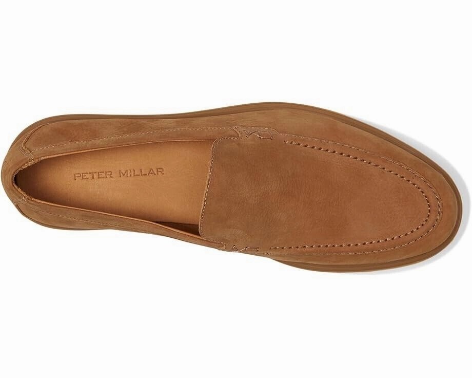 Peter Millar Excursionist Nubuck Venetian Men's 13 Brown Leather Loafers KHD034